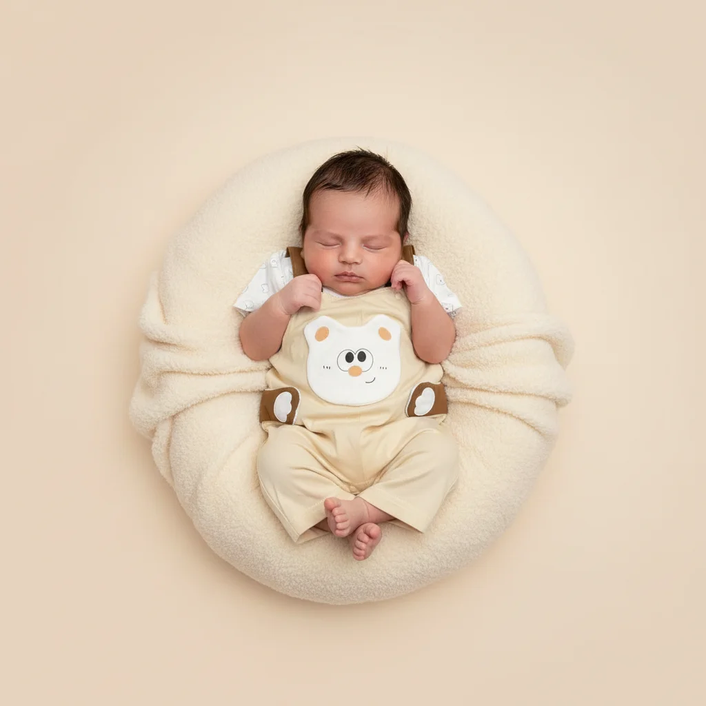 Little Bear Short Overalls Romper